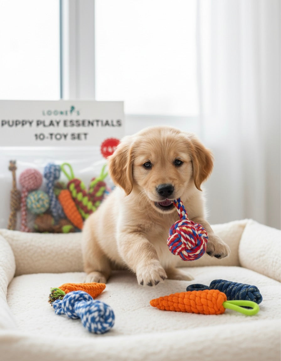 Puppy Play Essentials Chew-Rope Toy Set